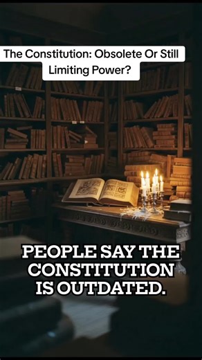 Is the Constitution obsolete if it's still limiting power? U.S. Constitution Bill of Rights Supreme Court Civil Rights Founding Principles Know Your Rights Constitutional Law #Constitution #KnowYourRights #CivicLiteracy #Powerless #RestrainedForProtection