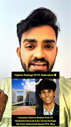2.5 Crore Job at 21! 😱 IIT Hyderabad Record Broken #Shorts