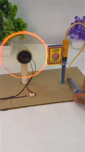 new type fire hole project with DC motor #viral #shorts #trending #experimnent #project #diy