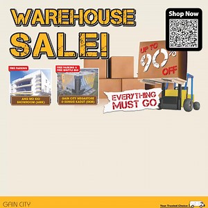 📢 Up to 90% OFF everything you need — electronics, appliances & more! With $40 million worth of products to clear, it’s your best chance to save BIG. Plus, every $100 spent = a shot to win a BYD M6 🚗💨 👉 Shop Gain City Ang Mo Kio Showroom or online today gaincity.com/warehouse-sale T&Cs apply. #GainCity #GainCitySG #WarehouseSale | Gain City