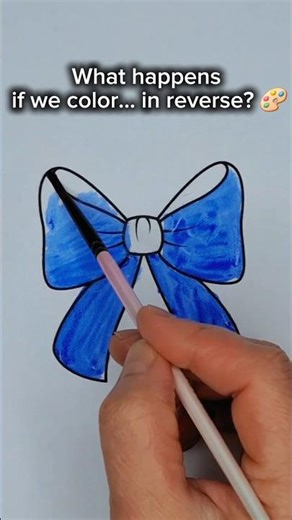 Reverse Coloring: Cute Bow Edition 🎀 #trending #colors #shorts