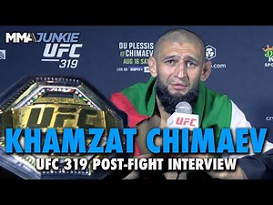 Khamzat Chimaev silences critics with title win vs. Dricus Du Plessis: 'Now they know' | UFC 319