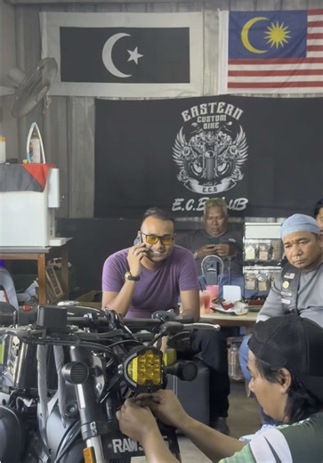 Singgah sebentar ke Kedai @Eastern Custom Bike 🤝 Antappp🔥🔥 #GengBalikAri #bikeweek2025