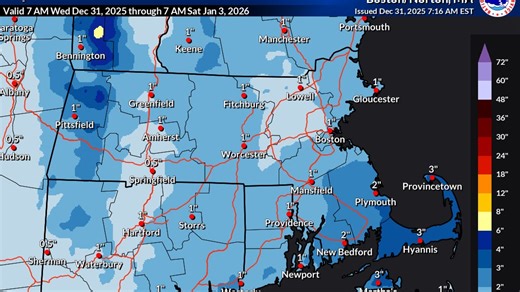 Snow expected in Massachusetts on New Year's Eve: How much to expect, timing