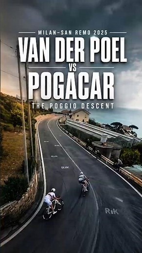 Van der Poel vs Pogačar: The Poggio Descent | Milan–San Remo 2025 #ciclismo #cycling #pogacar