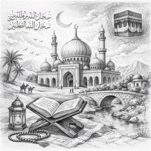 Islamic pencil sketch