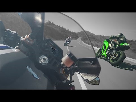Yamaha R1M Vs Kawasaki Ninja ZX10R GoPro Motorcycle Gyro Stabilizer Video