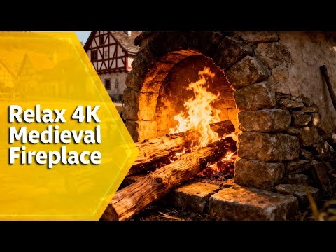 Medieval Fireplace: 13th Century – Bohemian Village KCD Ambience for Rest🏰 ASMR Medieval