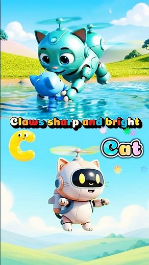 ABC Robot Animal Rescue | Ant 🐜 Bear 🐻 Cat 🐱 Deer 🦌 | Daddy Saves Baby | Learn Alphabet A B C D