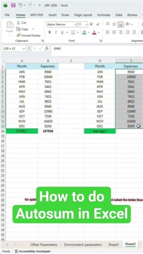 How to Use AutoSum in Excel (The Fastest Way!) ⚡