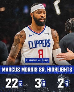62K views · 7.9K reactions |  22 PTS / 9-16 FG / 2 3PM Marcus Morris Sr. came to play. | L.A. Clippers | Facebook