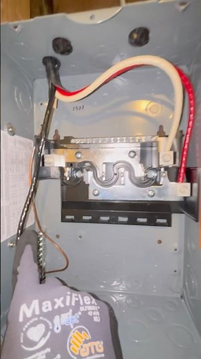 Adding 60 amp sub panel #electrician #electrical #work #trades #bluecollar #like #share #skill #wire