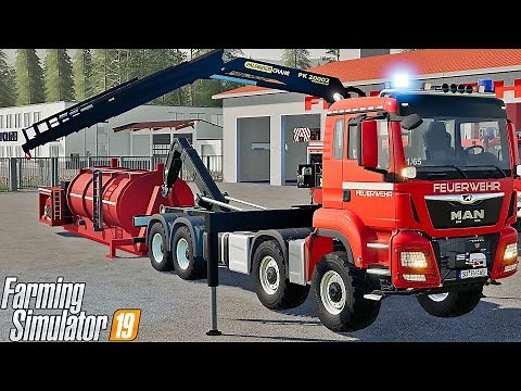 LS19 - Modernste Feuerwehr Technik für den Ernstfall | WLF mit Kran 🚒