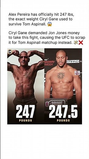 Ciryl Gane vs Alex Pereira