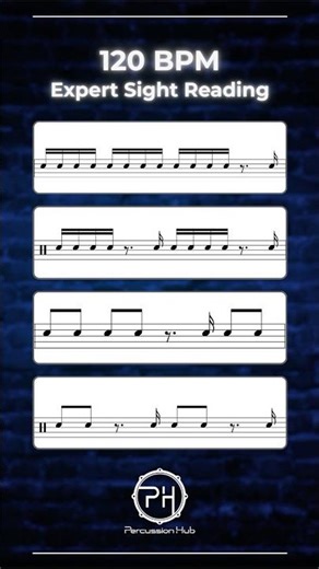120 BPM Performance Speed | Expert Drum Sight Reading | Master Level Rhythm Practice