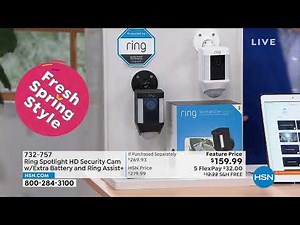 Ring Spotlight HD Security Camera with Extra Battery and...