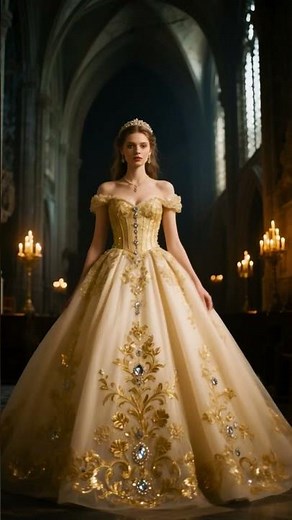 ✨ Golden Bride in a Gothic Cathedral ✨