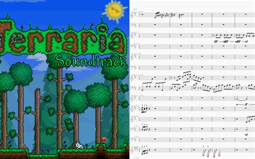 Terraria BGM 个人扒谱《Overworld Day》（PE游戏初始界面Main Title）