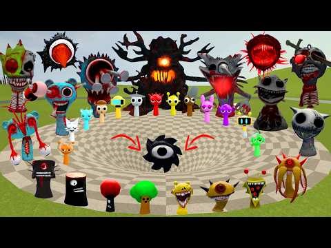 DESTROY SPRUNKI MR SUN MOON TREE FUN COMPUTER ALL PHASE SPARTAN KICKING in BIG FUNNEL GMod
