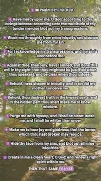 Psalm 51 | Create In Me Clean Heart Oh My Lord!