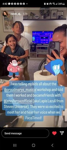 Steven Universe - Jennifer Paz (the voice of Lapis Lazuli) meets the kids.