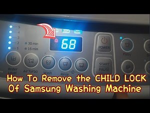 Off Topic: HOW TO REMOVE THE CHILD LOCK FROM YOUR SAMSUNG WOBBLE AUTOMATIC WASHING MACHINE