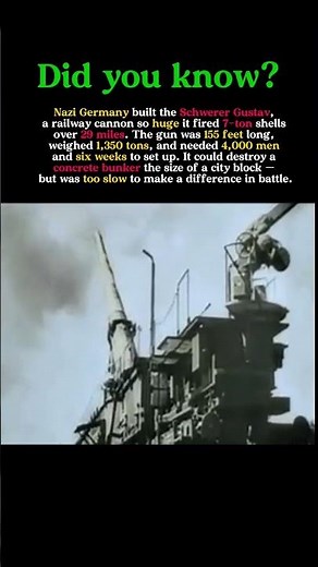 Hitler’s “Super Cannon” — The Gustav Gun That Shook the Earth #ww2