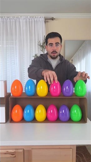 Matching Relay Race😂🏁 How fast can you match the eggs?