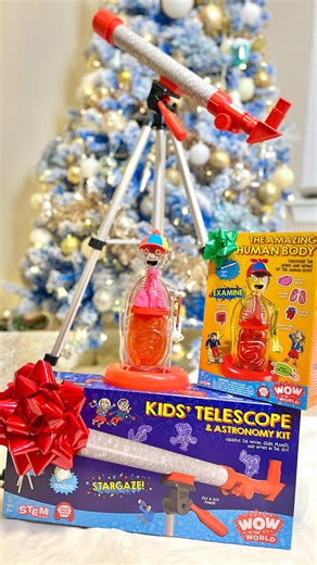 🤩It's Aya and Yahya on Instagram: "Gifts under the tree that spark big ideas🎄These STEM toys by @thamesandkosmos are perfect for those cozy winter days!❄️ ⁣ ⁣ The Amazing Human Body Kit teaches kids all about the human body, organs and systems in the most fun way!💪⁣ ⁣ The Kids’ Telescope & Astronomy set is perfect for your future astronaut or space scientist!🚀⁣ Available at most major retailers!🛒🛍⁣ ⁣ Thank you @thamesandkosmos for sending us these fun gifts!💙⁣ #ThamesAndKosmos #STEMToys #