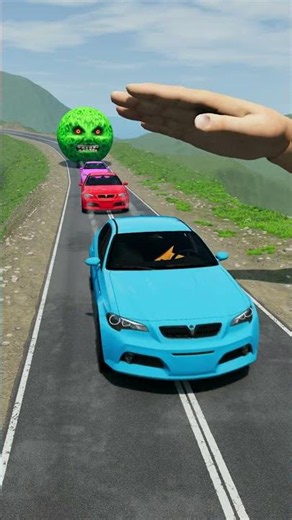 Big & Small Cars vs Giant Hand Slap - BeamNG.drive