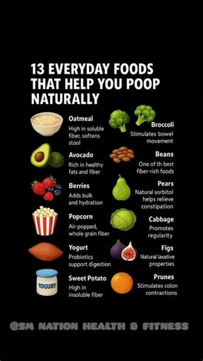 13 natural foods to help you poop easily and stay regular! #GutHealth #NaturalRemedy