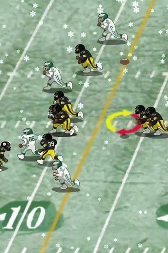 1995 Steelers vs Eagles (highlight) Jimmie Johnson touchdown pass.