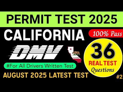 California DMV Permit Test 2025 | Permit Test Study Guide | California DMV Permit Test Study Guide