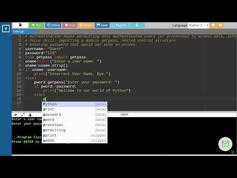 Python: Using getpass to enter password