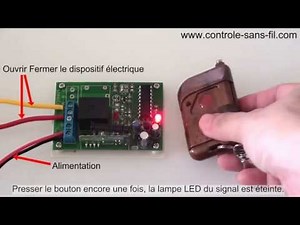 Kit Émetteur Récepteur Sans Fil pour lampe/moteur 12V Mode Triggering
