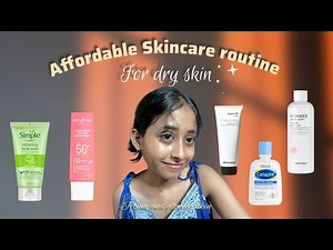 Skincare Routine For Dry Skin 🫧🩵 | Simple And Effective ✨