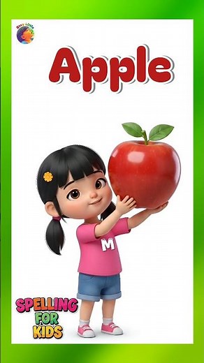 Spell the word A-p-p-l-e #staylittlechannel #learning #spelling