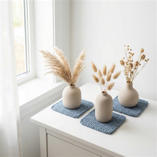 Easy Knitting Pattern Coasters / Knitted Coaster Pattern / Cozy Mug Rug / Beginner Friendly Knit / Minimalist Home Decor / DIY Gift / PDF - Etsy