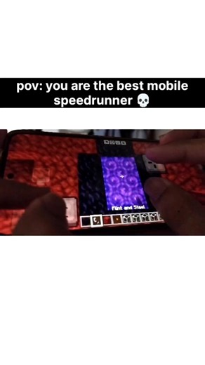 Best mobile speedrunner 💀#minecraft #shorts #handcam #speedrun #java #bedrock #mcpe