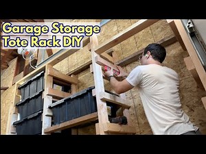 Tote Rack for Garage Storage | DIY Custom Built with Scrap 2x4s and 2x3s
