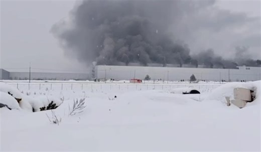 Powerful fire engulfed former Volkswagen factory in Russia — now assembling Chinese cars (VIDEO) - Euromaidan Press
