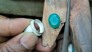 Panna stone silver ring making ! How to make a panna ring #reelsfypシ #reels #viral #reelsviral #share | Swapan Goldsmith