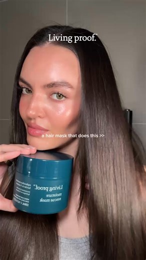 NEW Moisture Rescue Mask replenishes hair's moisture barrier in 5 minutes⏱️The result = from dry, brittle hair to silky-soft and smooth. | Living Proof