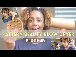 Trying Out The New Pattern Beauty Blow Dryer Review and Wash and Go Curls | Pattern Beauty Diffuser