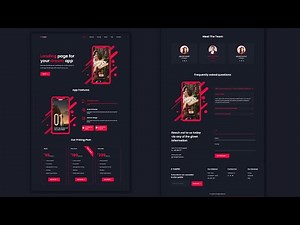 Create a Responsive Landing Page Website Design using HTML CSS and JavaScript