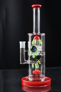 [Hot Item] Glass Bomg Manufacture Custom Logo Smoking Water Pipe Glass Handpipe Smoke Shop