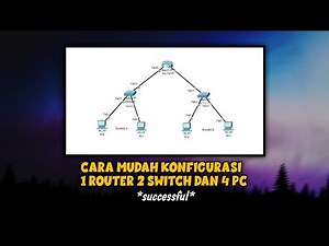 CARA KONFIGURASI 1 ROUTER 2 SWITCH DAN 4 PC MENGGUNAKAN CISCO