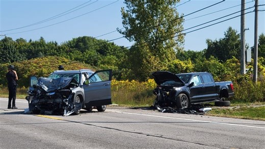 Three people hospitalized following crash in LeRoy