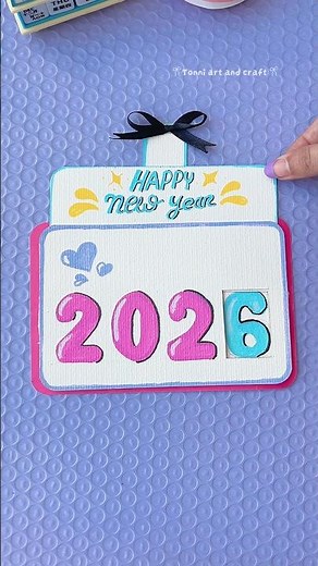New year card idea for gift 🎁 ✨ #tonniartandcraft #love #craft #diy #art #cute