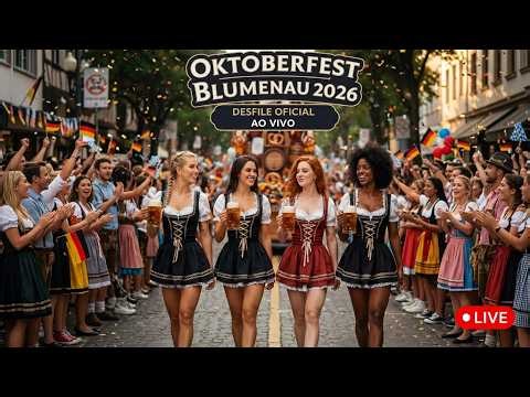 AO VIVO DESFILE OFICIAL SABADÃO OKTOBERFEST BLUMENAU 2026 | Rua XV de Novembro Completo 🇧🇷🇩🇪🍺